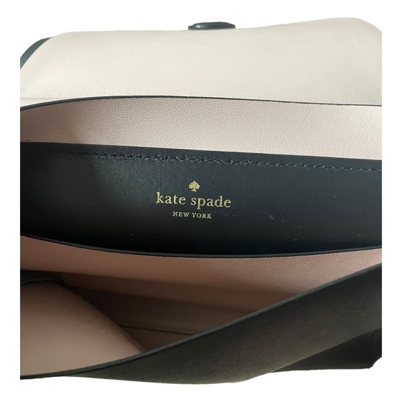 KATE SPADE Black and Light Pink Leather Crossbody Purse - Picture 3 of 13